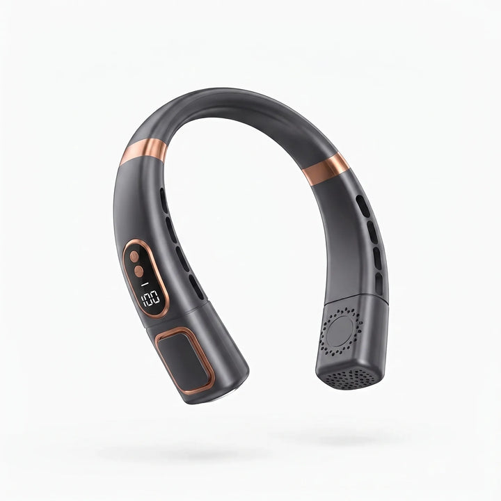 Portable Neck Fan | Quiet Bladeless Airflow | Travel & Gym