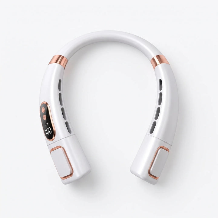 Portable Neck Fan | Quiet Bladeless Airflow | Travel & Gym
