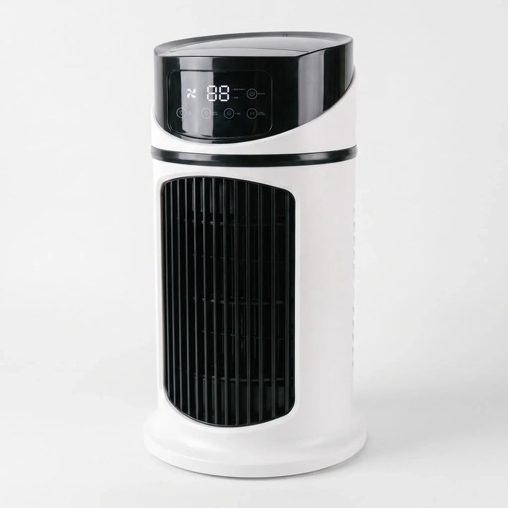 Tower Misting Fan | Digital Display, Remote | Cools Bedroom Office | White