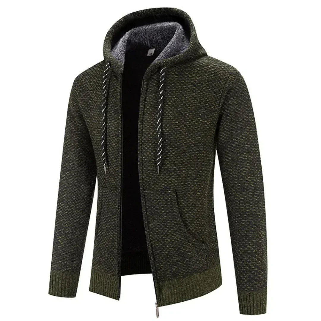 Covernorth Men’s Fleece-Lined Knit Zip-Up Hoodie