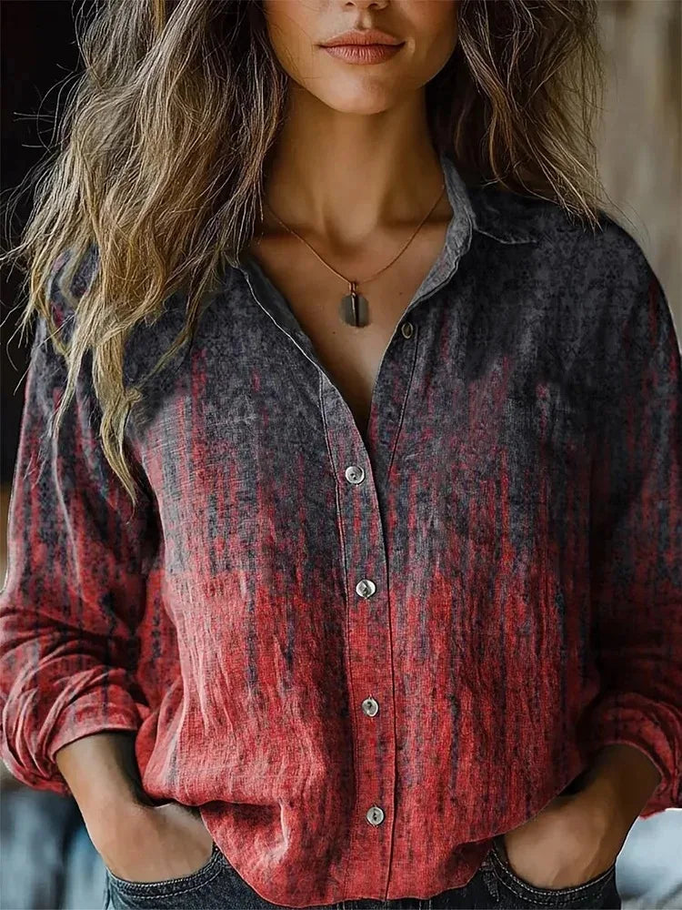 Covernorth Women's Floral Print Button-Down Shirt