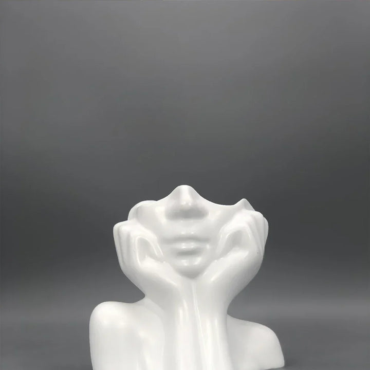 Face Flower Vase | Elegant Art Sculpture Decor | Living Room