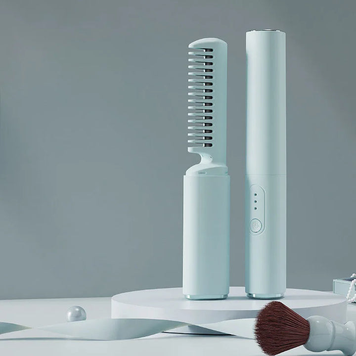 Wireless Hair Styler Comb | Cordless Anti-Burn Design | On-the-Go Styling