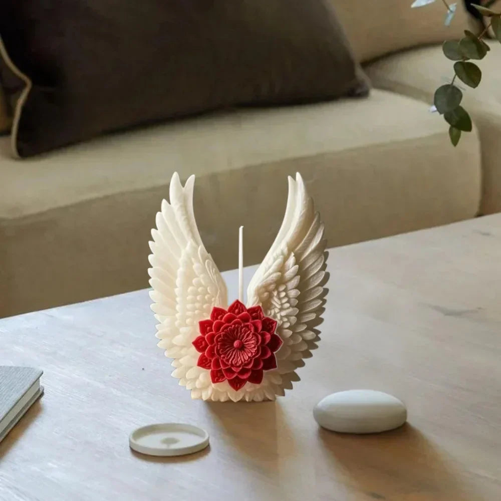 Angel Wing Candle Holder | Sculptural Floral Decor | Altar & Table