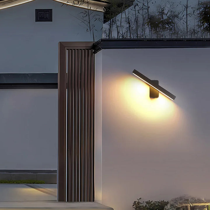 Motion Sensor Wall Light | 350° Rotatable, Safe | Porch & Path | Black