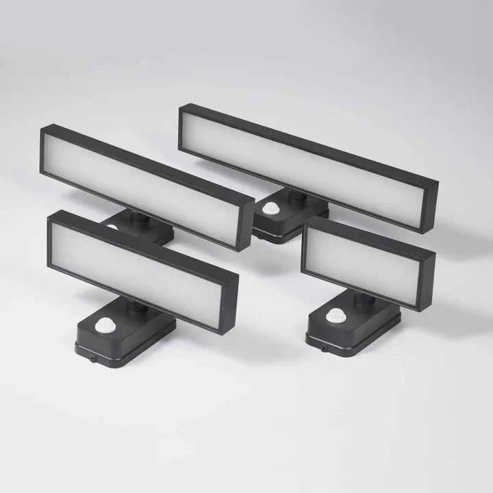 Motion Sensor Wall Light | 350° Rotatable, Safe | Porch & Path | Black