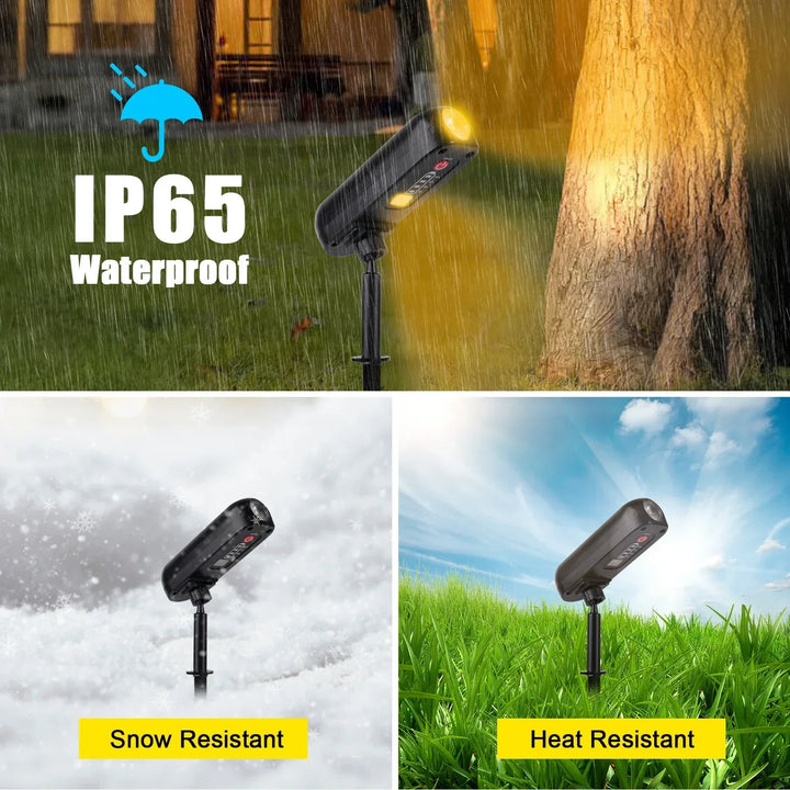 Waterproof Solar Landscape Spotlight Outdoor LED Garden Path Lighting