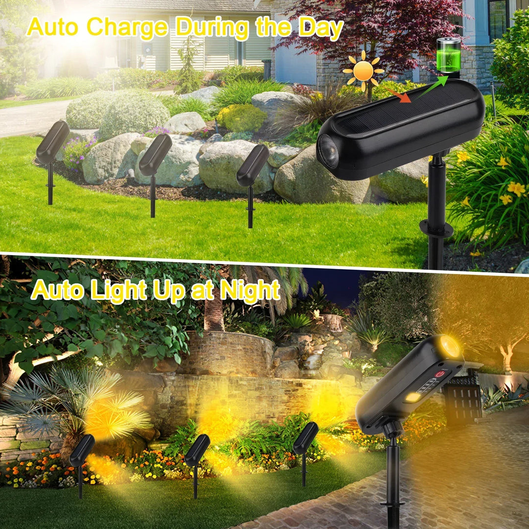 Waterproof Solar Landscape Spotlight Outdoor LED Garden Path Lighting