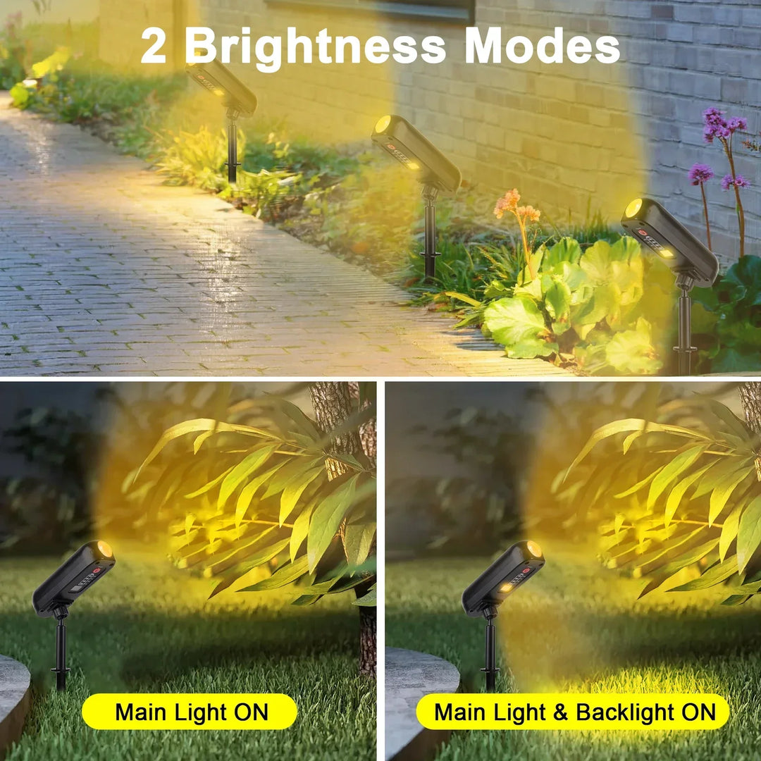 Waterproof Solar Landscape Spotlight Outdoor LED Garden Path Lighting