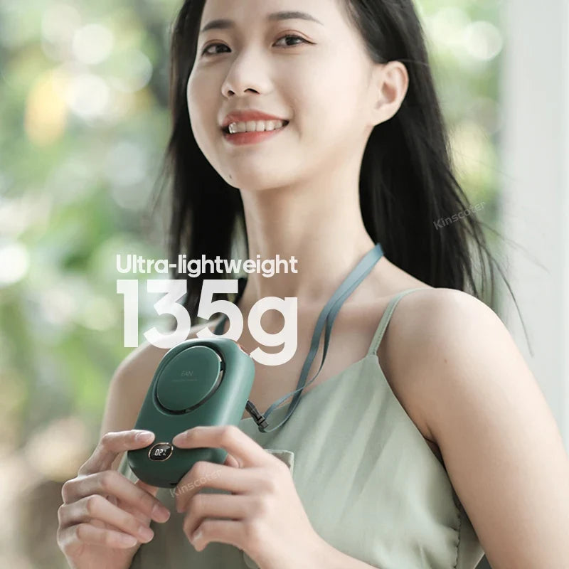 Portable Neck Fan | LED Quiet Hands-Free | Travel, Office