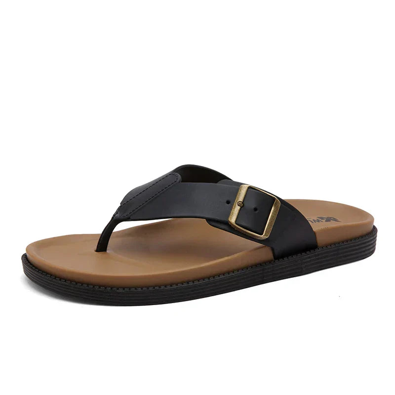 Covernorth Men's Buckle Strap Flip-Flops