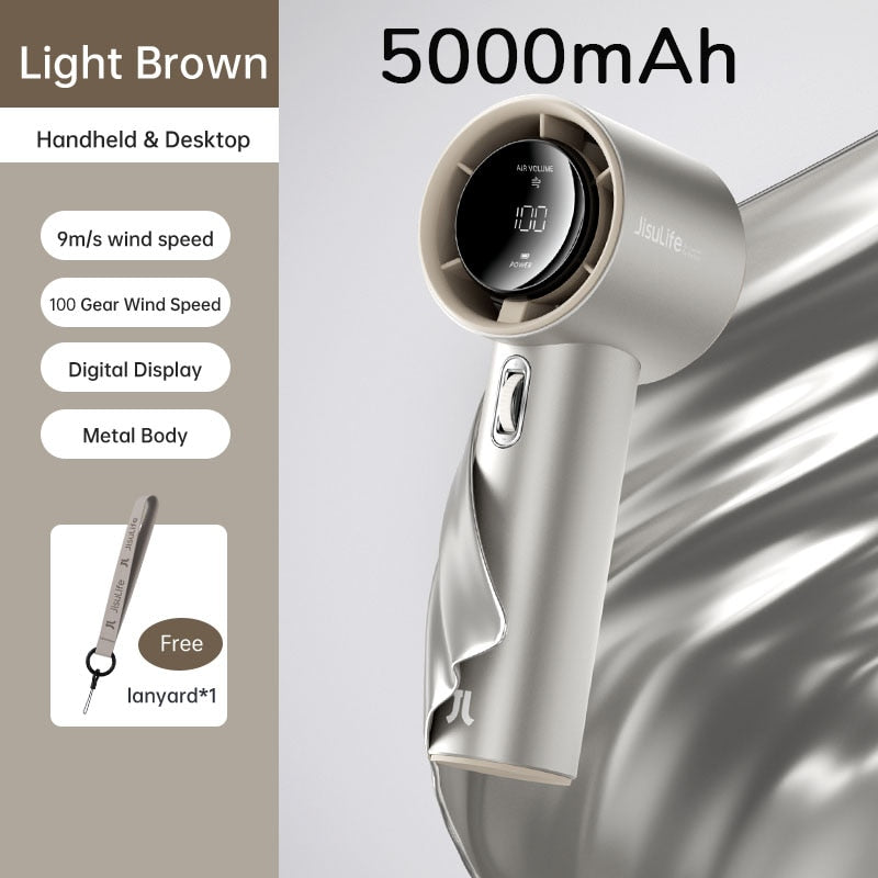 Portable Handheld Turbo Fan High Speed Digital Mini Fan