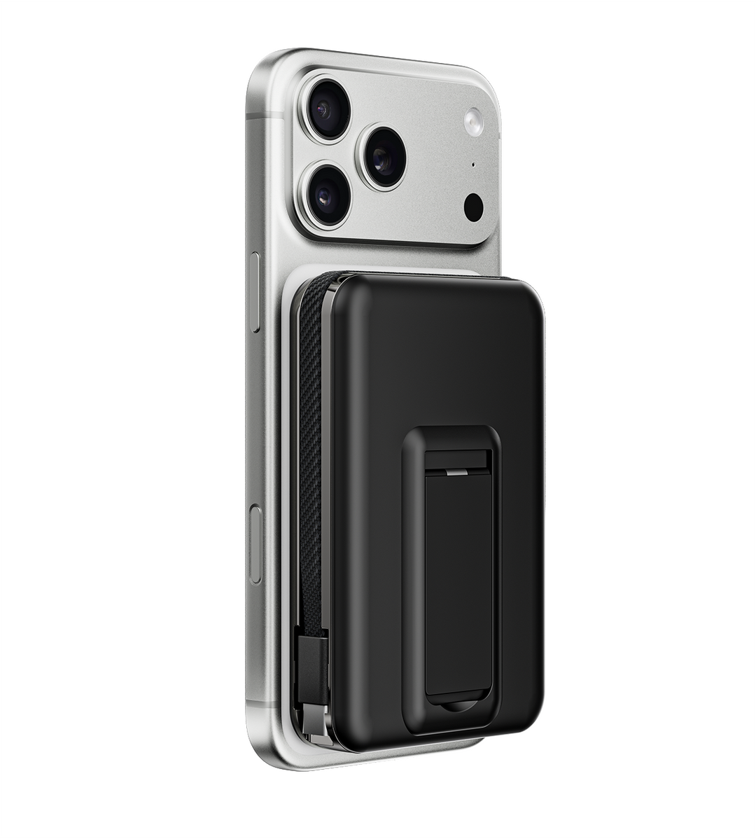 Magnetic Power Bank | Kickstand 10000mAh Fast Power | Travel & Desk | Black