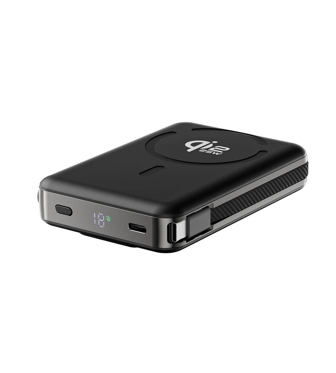 Magnetic Power Bank | Kickstand 10000mAh Fast Power | Travel & Desk | Black