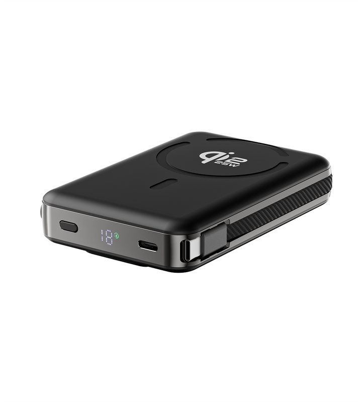 Magnetic Power Bank | Kickstand 10000mAh Fast Power | Travel & Desk | Black