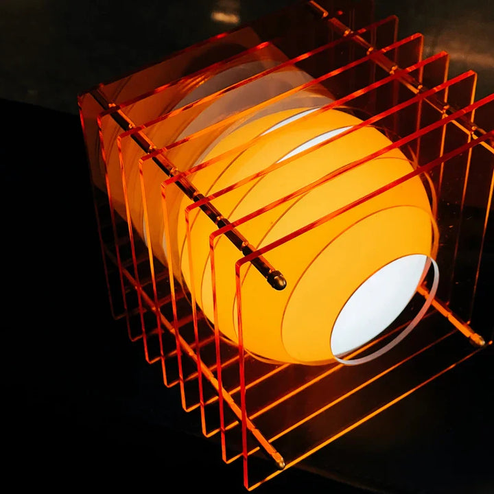 Modern Acrylic Cube Table Lamp | Designer Ambient Glow | Bedside, Desk