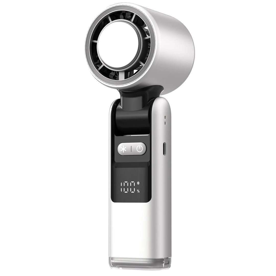Portable Mini Fan | 100 Speeds, Foldable & USB Rechargeable | Desk & Travel 