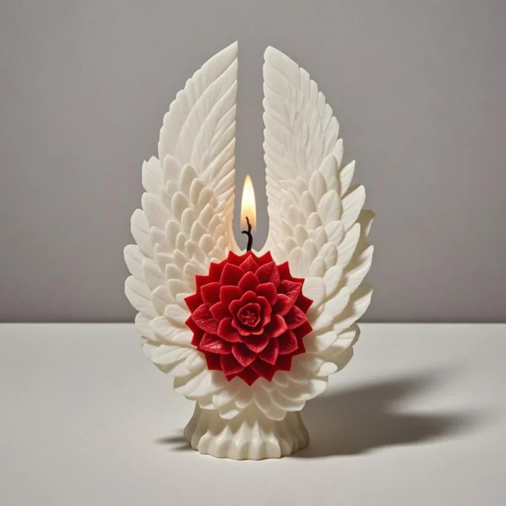 Angel Wing Candle Holder | Sculptural Floral Decor | Altar & Table