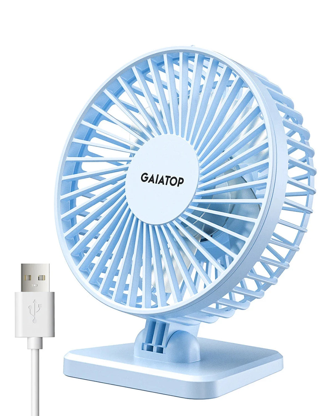 USB Desk Fan │ 3-Speed Quiet Airflow │ Bedside & Office Table