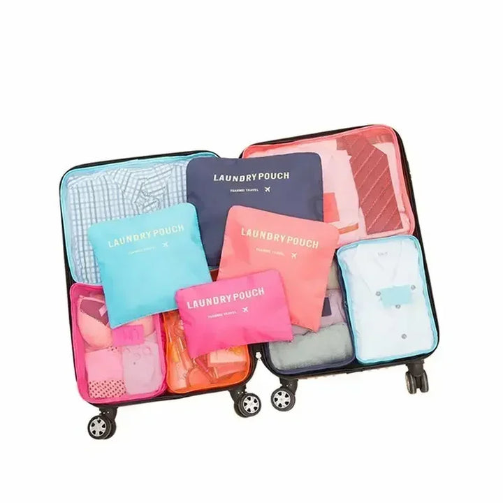 Travel Packing Cubes 6 Pc Set | Organizers for Suitcases | Vacation & Trips