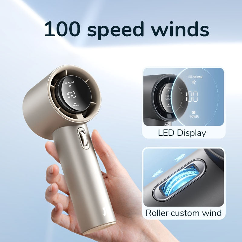 Portable Handheld Turbo Fan High Speed Digital Mini Fan