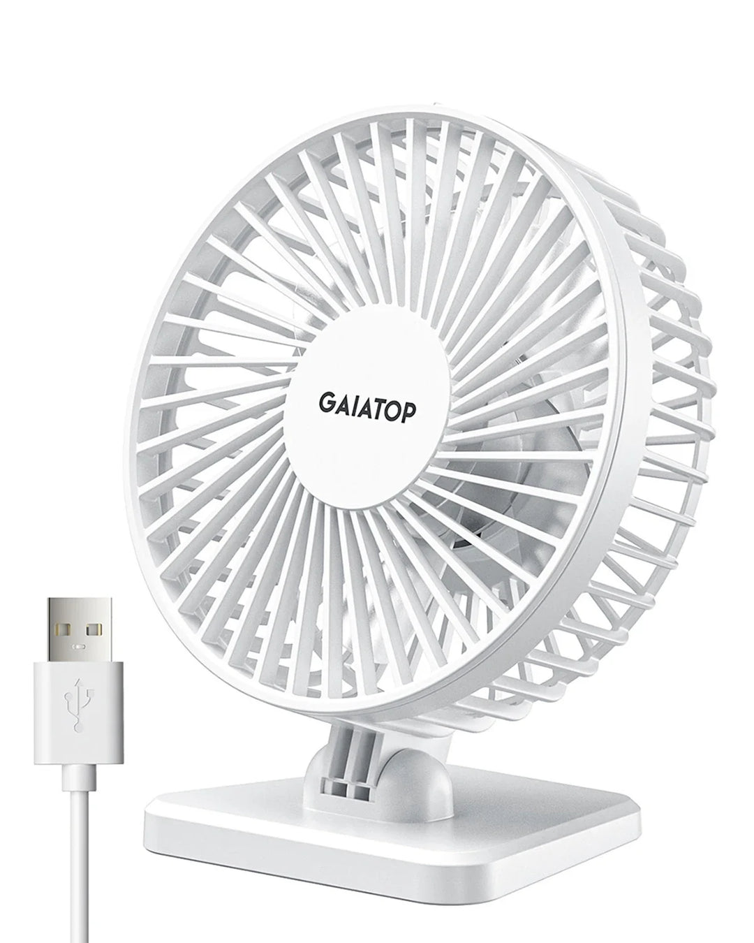 USB Desk Fan │ 3-Speed Quiet Airflow │ Bedside & Office Table