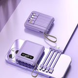 Portable Power Bank | Built-in Cables Fast Charging | Travel