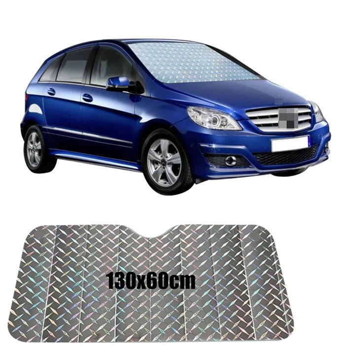Car Sunshade | Blocks UV Rays, Keeps Car Cool | Front Window | Silver