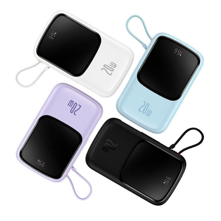 Mini Power Bank with Cable | 10000mAh Fast Charging | Travel & Daily Use