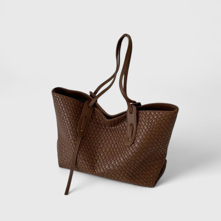 Woven Leather Tote Bag
