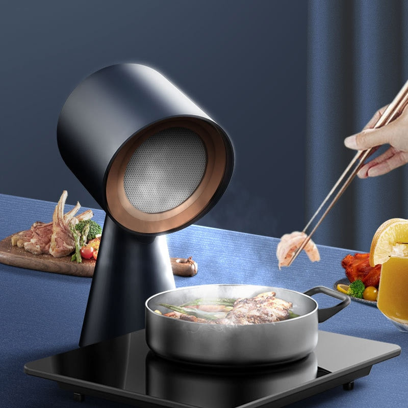 Portable Mini Vent Fan │ Quiet Cooling Airflow │ Kitchen & Desk │ Black