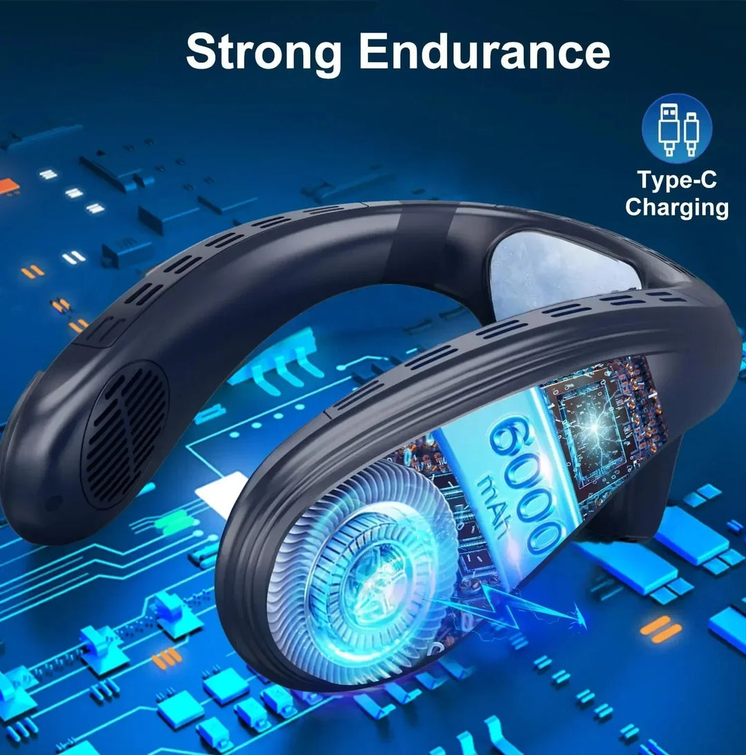 Portable Neck Fan | Hands-Free Cooling & Long Battery | Outdoor, Travel & Work