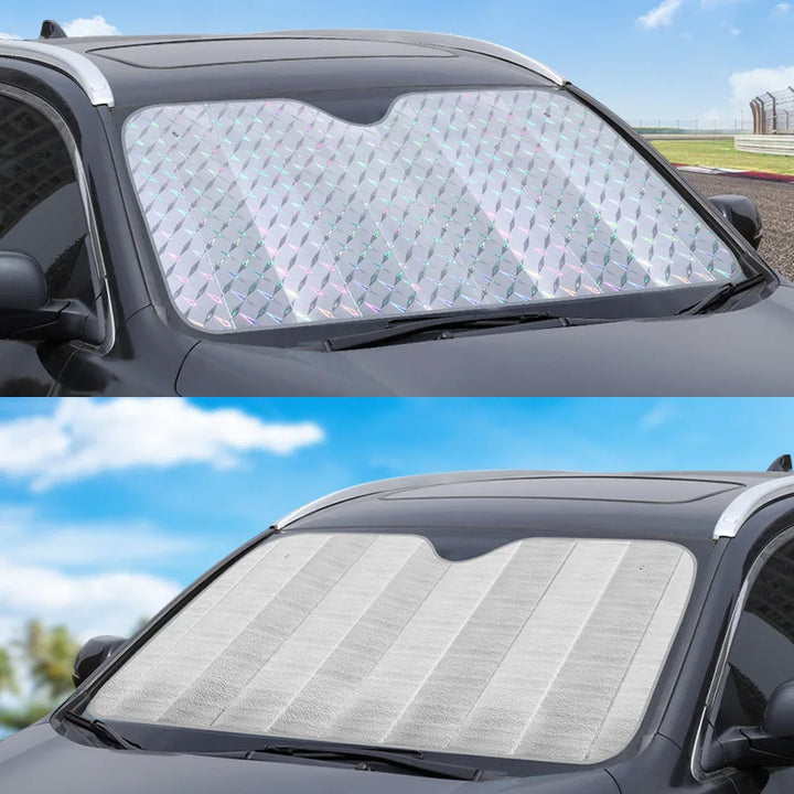 Car Sunshade | Blocks UV Rays, Keeps Car Cool | Front Window | Silver