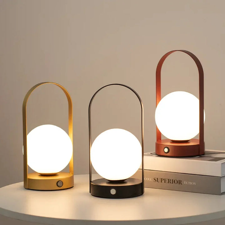 Portable Arc Table Lamp | Cordless, Rechargeable | Patio & Bedroom