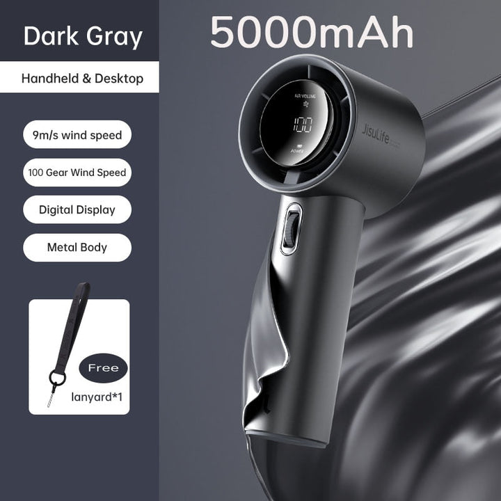 Portable Handheld Turbo Fan High Speed Digital Mini Fan