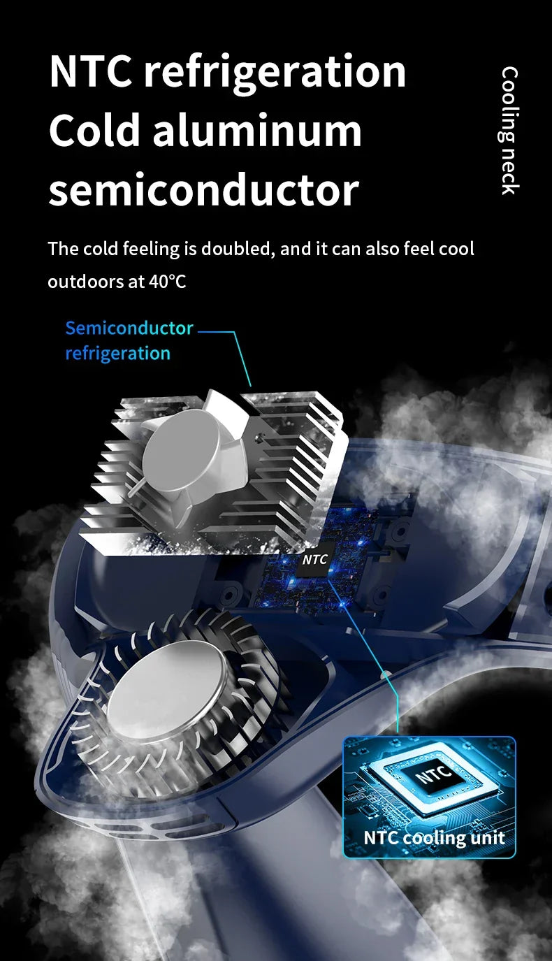 Portable Neck Fan | Hands-Free Cooling & Long Battery | Outdoor, Travel & Work