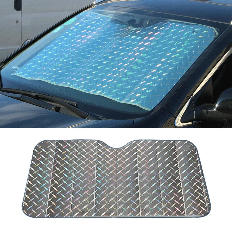 Car Sunshade | Blocks UV Rays, Keeps Car Cool | Front Window | Silver