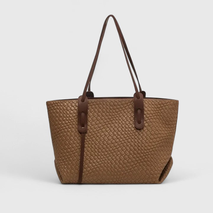 Woven Leather Tote Bag