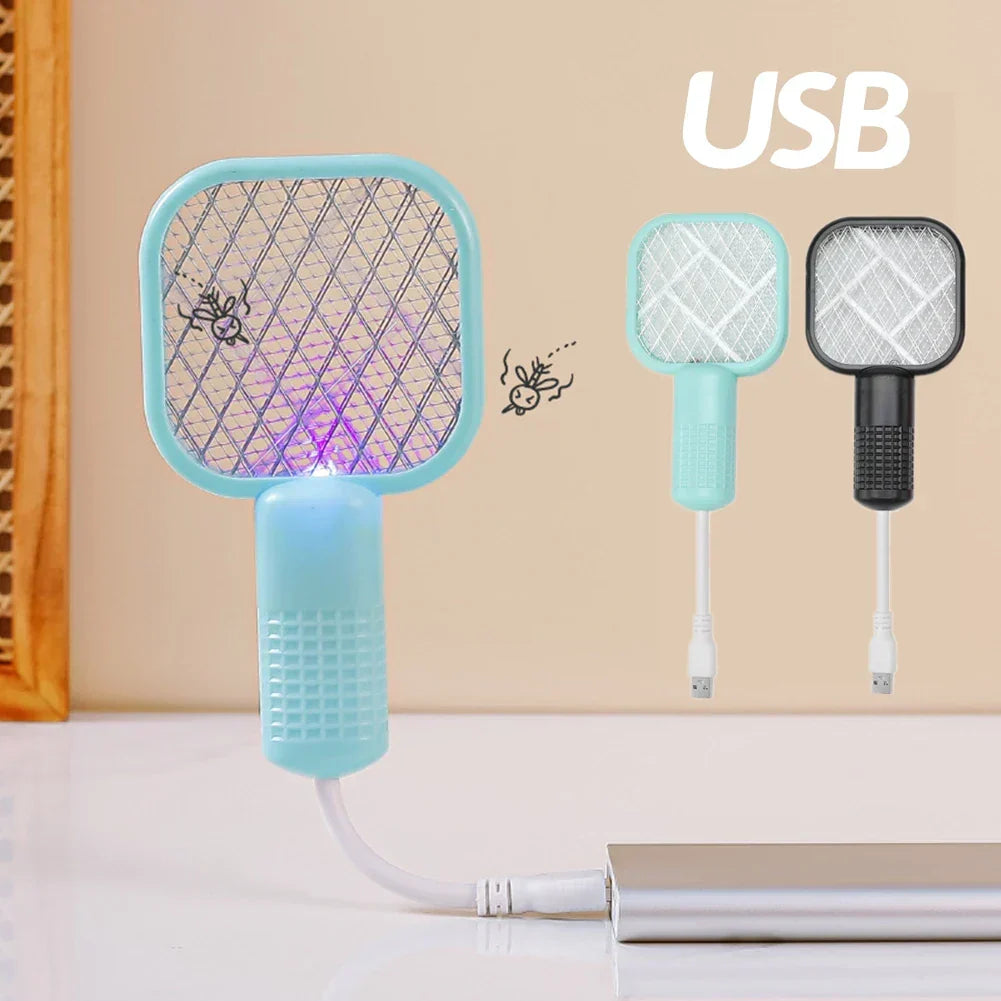 USB Mini Mosquito Zapper Lamp | UV Light Trap & Swatter | Bedroom