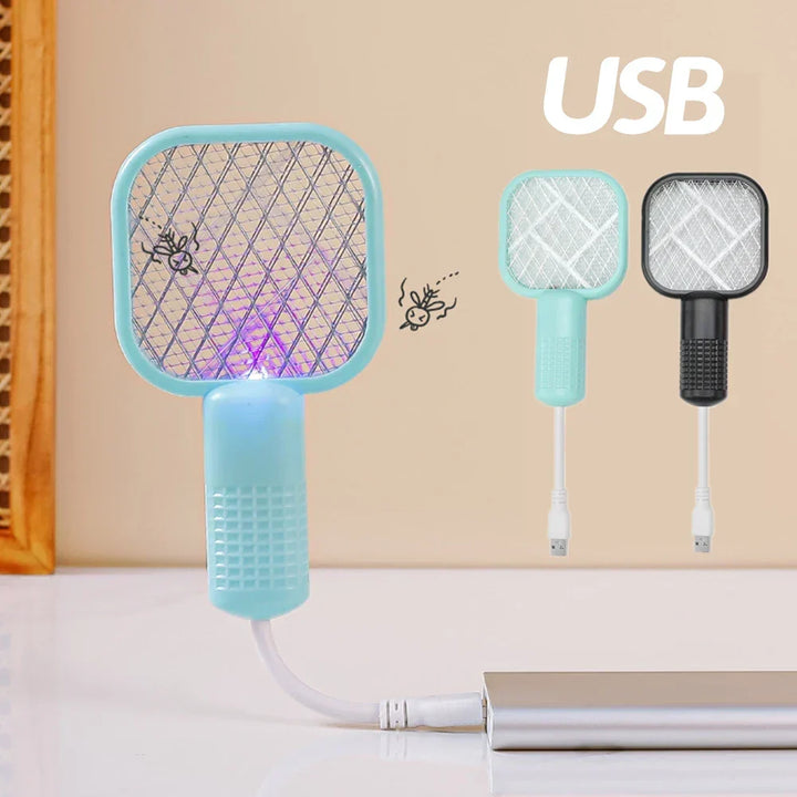 USB Mini Mosquito Zapper Lamp | UV Light Trap & Swatter | Bedroom