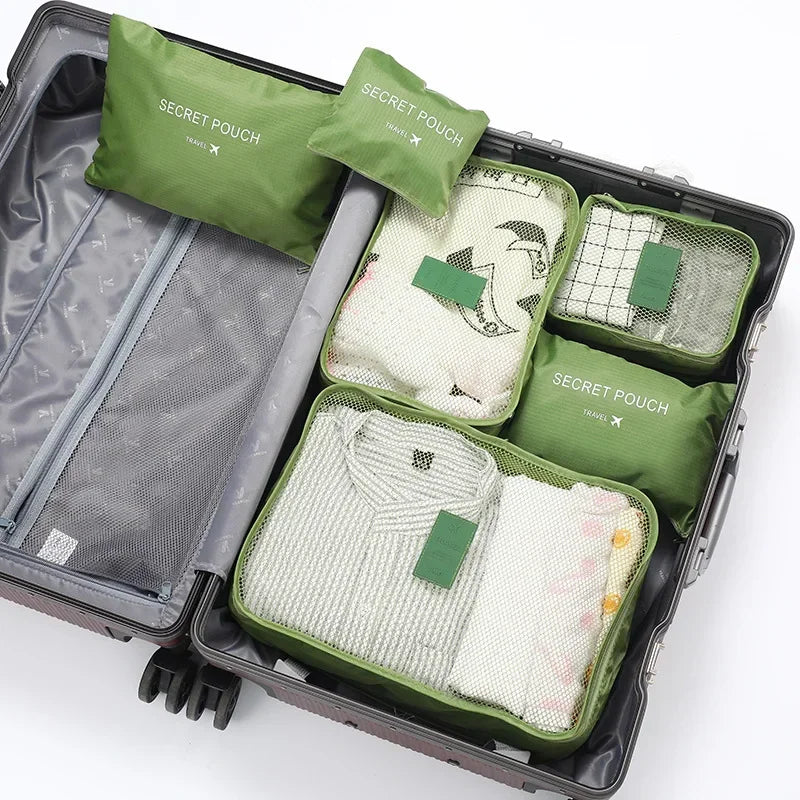 Travel Packing Cubes 6 Pc Set | Organizers for Suitcases | Vacation & Trips