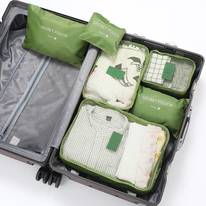 Travel Packing Cubes 6 Pc Set | Organizers for Suitcases | Vacation & Trips