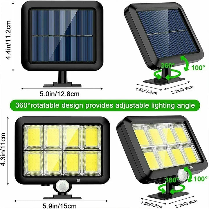 Solar Motion Sensor Security Light Ultra-Bright Outdoor Floodlight