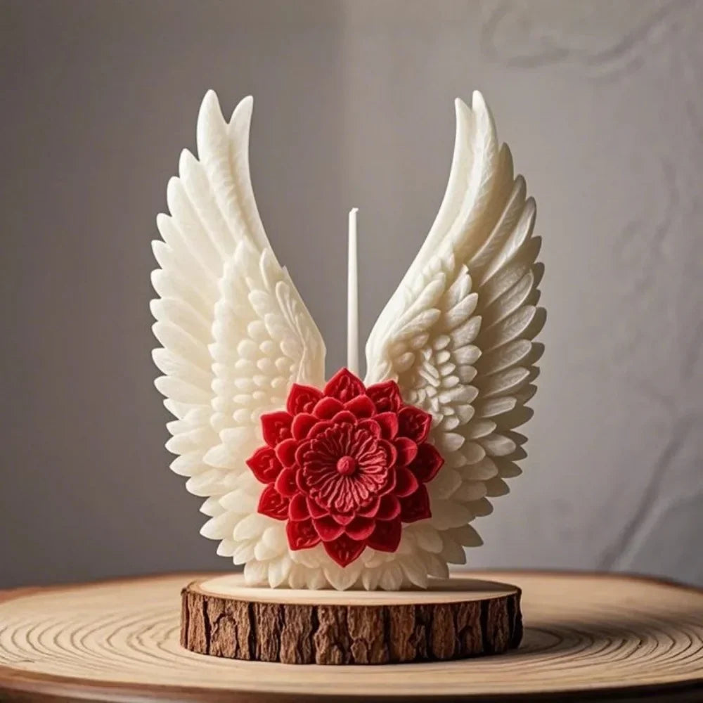 Angel Wing Candle Holder | Sculptural Floral Decor | Altar & Table
