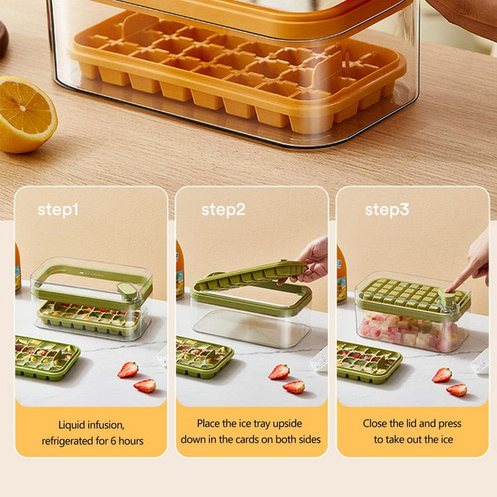 Ice Dispenser Box | One-Push Release & Large Capacity | Kitchen & Bar