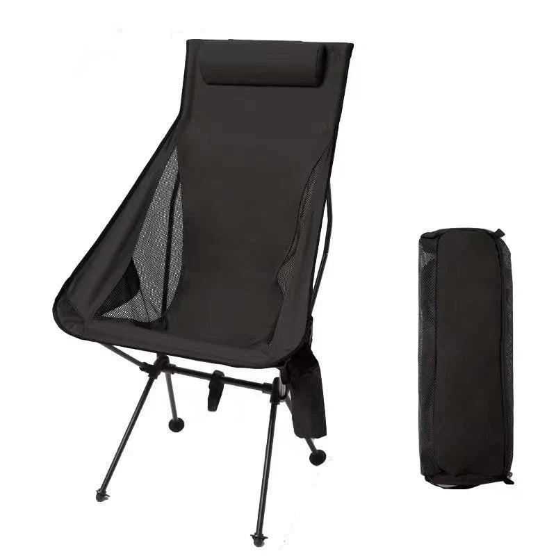 High Back Camping Chair | Breathable Mesh, Compact Fold | Portable for Sand, Travel