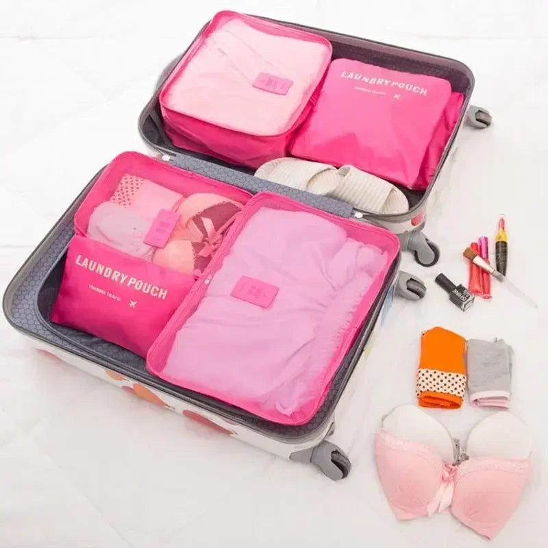 Travel Packing Cubes 6 Pc Set | Organizers for Suitcases | Vacation & Trips
