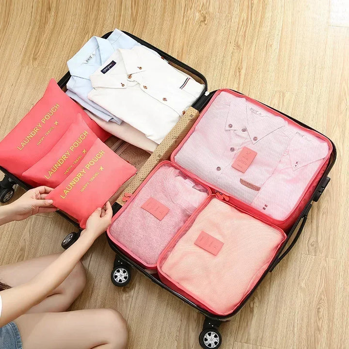 Travel Packing Cubes 6 Pc Set | Organizers for Suitcases | Vacation & Trips