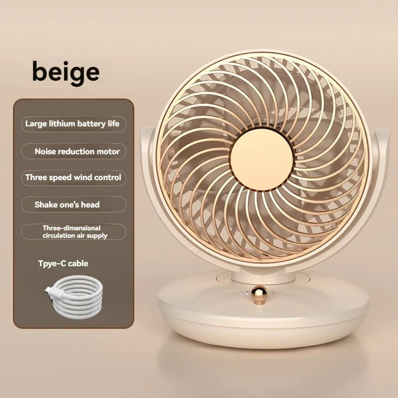 Desk Fan | Ultra-Quiet, 3-Speed | Bedroom & Home Office
