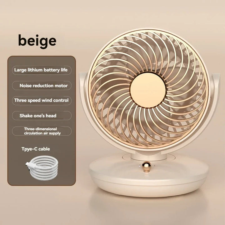 Desk Fan | Ultra-Quiet, 3-Speed | Bedroom & Home Office